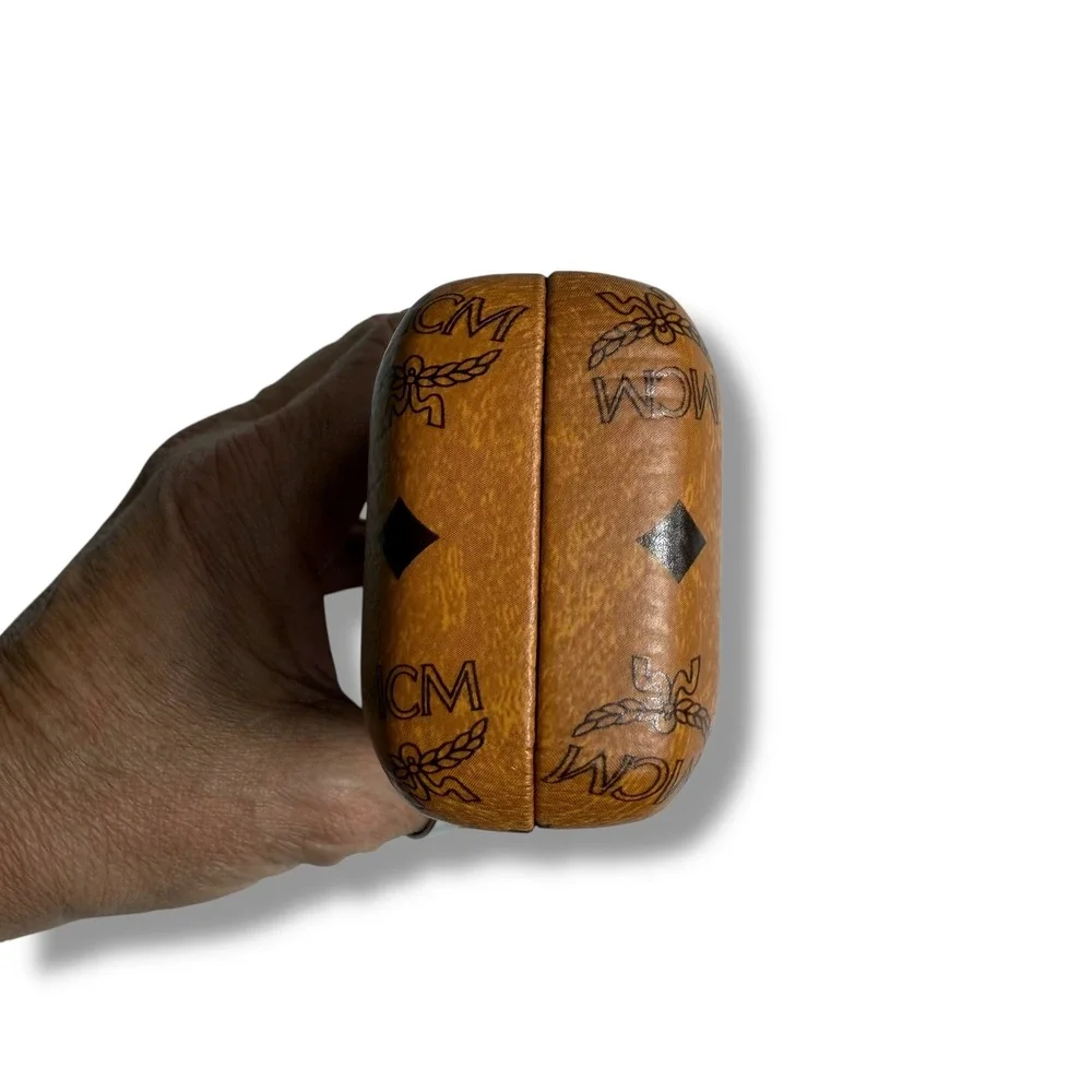 MCM Cognac Eyeglasses Case Hard Shell Monogram Designer Sunglasses Case - Picture 7 of 11